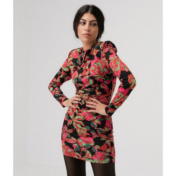 ZARA Blogger Fave Fitted Floral Mini Dress NWT | Size XL - Picture 11 of 16
